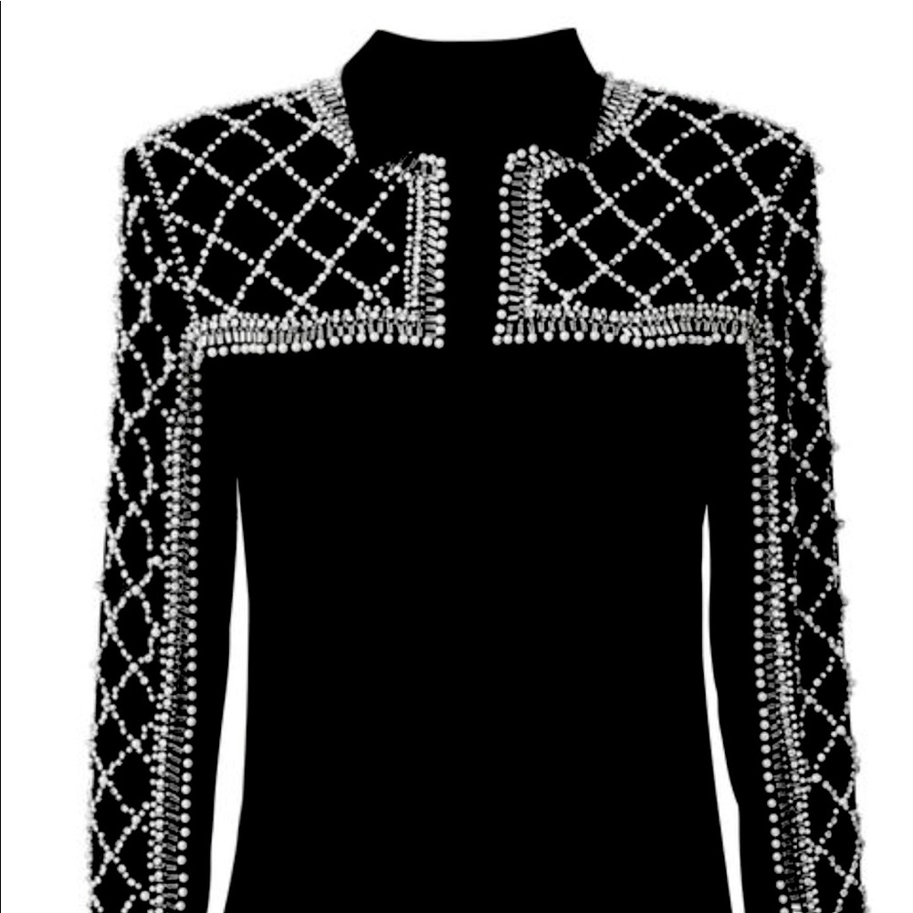NEW Balmain x H&M black beaded top SIZE 6